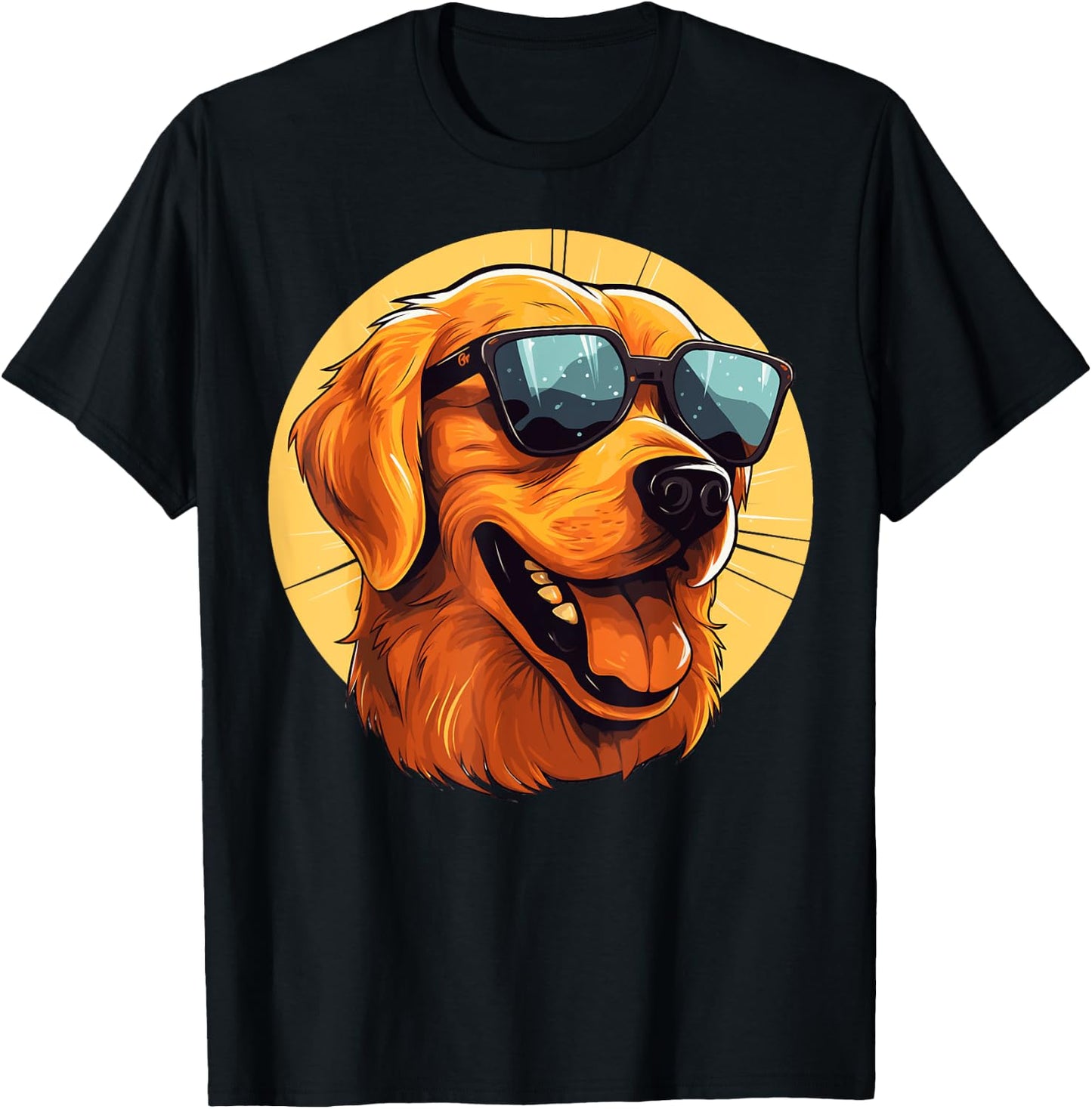 Golden Retriever for Kid Boys Girls Funny Dog Lover T-Shirt - T-Shirt | Black