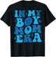 In My Boy Mom Era Groovy New Mama Club Retro Gender Reveal T-Shirt - T-Shirt | Black