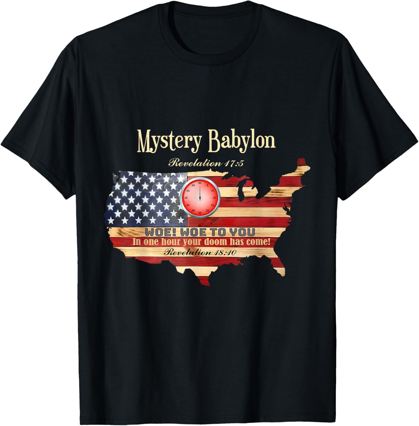 Mystery Babylon Revelation 17:5 T-Shirt - T-Shirt | Black