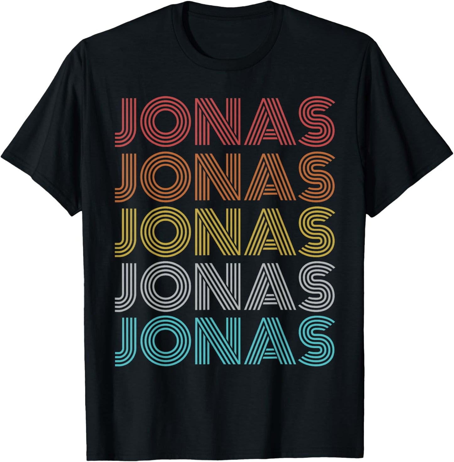 Jonas Shirt Retro Vintage Apparel -Adults and Kids Black Cotton 60% Polyester 40% Short Sleeve Small Classic Fit Spring, Summer T-Shirt - T-Shirt | Black