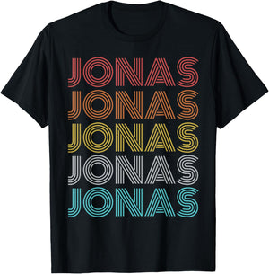 Jonas Shirt Retro Vintage Apparel -Adults and Kids Black Cotton 60% Polyester 40% Short Sleeve Small Classic Fit Spring, Summer T-Shirt - T-Shirt | Black