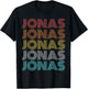 Jonas Shirt Retro Vintage Apparel -Adults and Kids Black Cotton 60% Polyester 40% Short Sleeve Small Classic Fit Spring, Summer T-Shirt - T-Shirt | Black