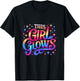 This Girl Glows 80s 90s Party T-Shirt - T-Shirt | Black