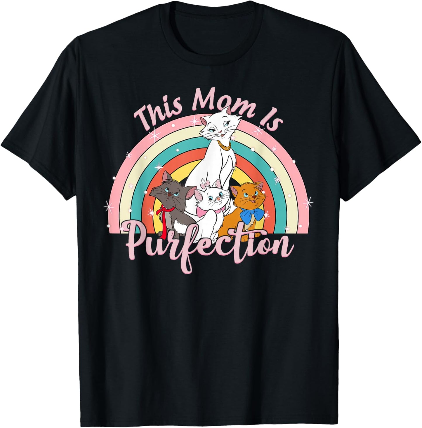 Disney Mother's Day The Aristocats This Mom Is Purfection T-Shirt - T-Shirt | Black
