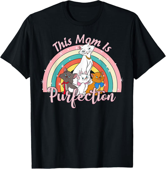 Disney Mother's Day The Aristocats This Mom Is Purfection T-Shirt - T-Shirt | Black