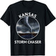 Kansas Weather Storm Tornado Hurricane Chaser Men Women T-Shirt - T-Shirt | Black