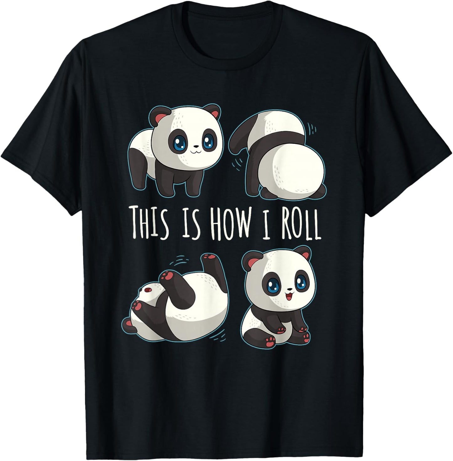 Cute Panda Shirts for Girls Little Bear Panda Gifts T-Shirt - T-Shirt | Black