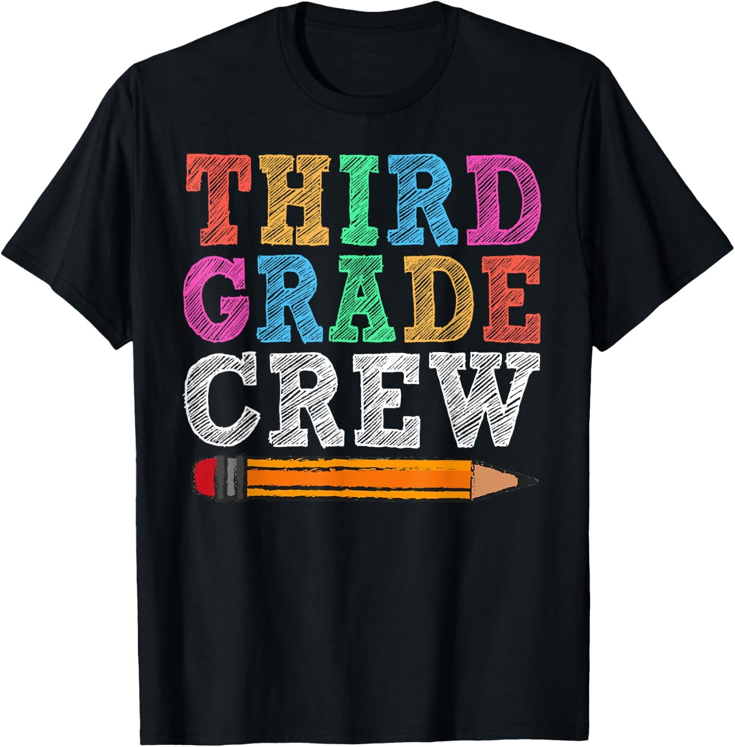 Third Grade Crew 3rd Grade Gift Back To School T-Shirt - T-Shirt | Black