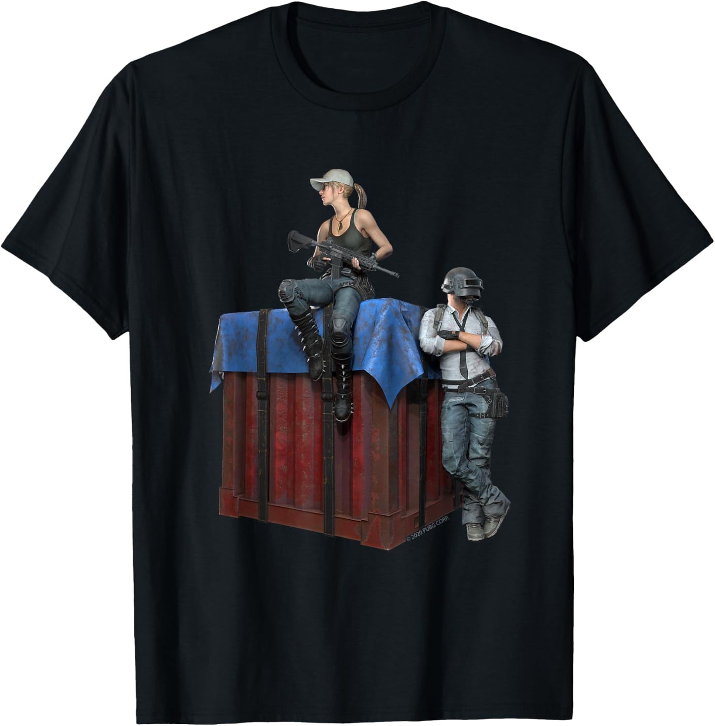 PUBG Survivors Duo Crate T-Shirt - T-Shirt | Black