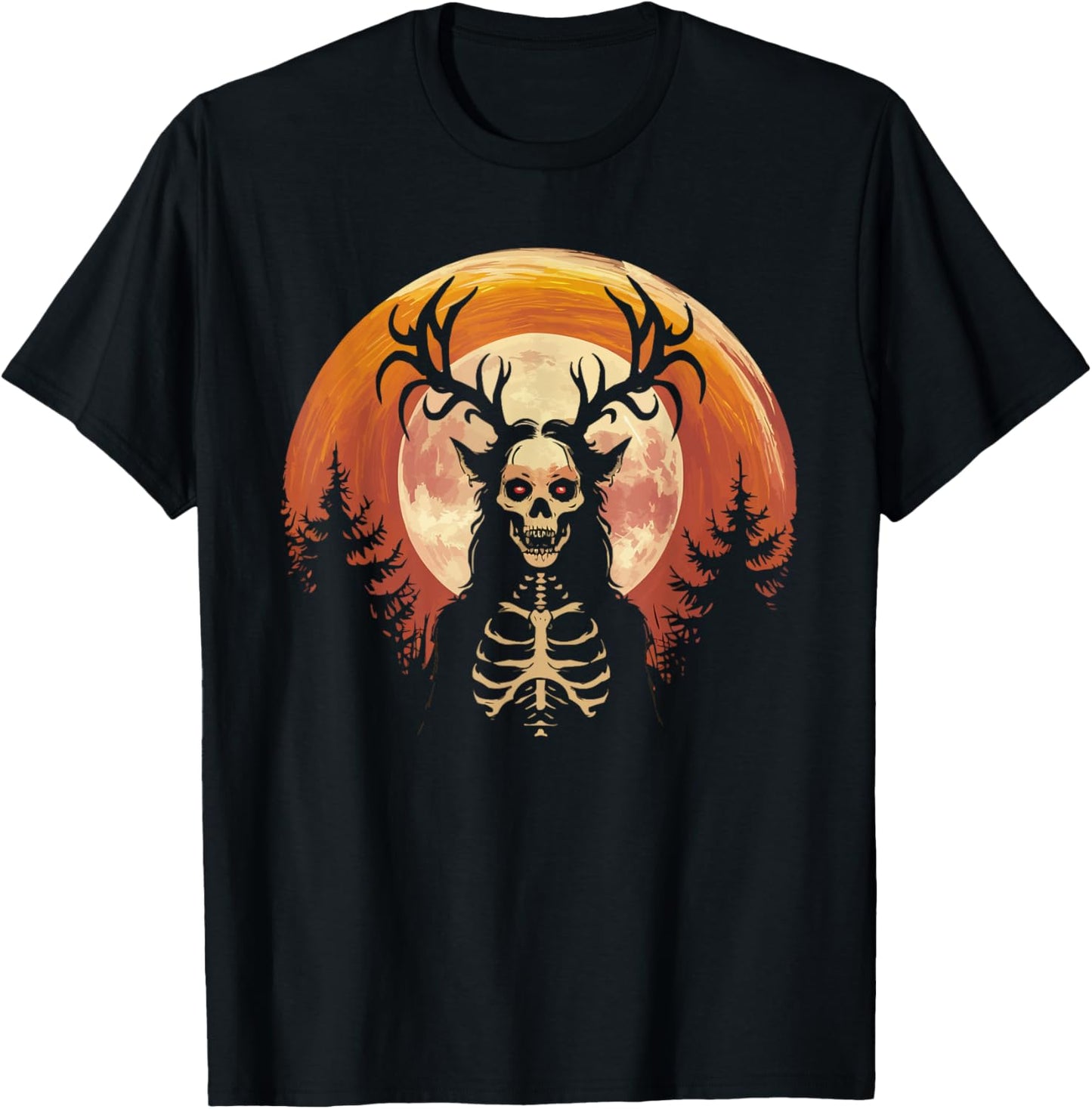 Wendigo Monster Legendary Creature Cryptozoology Cryptid T-Shirt - T-Shirt | Black