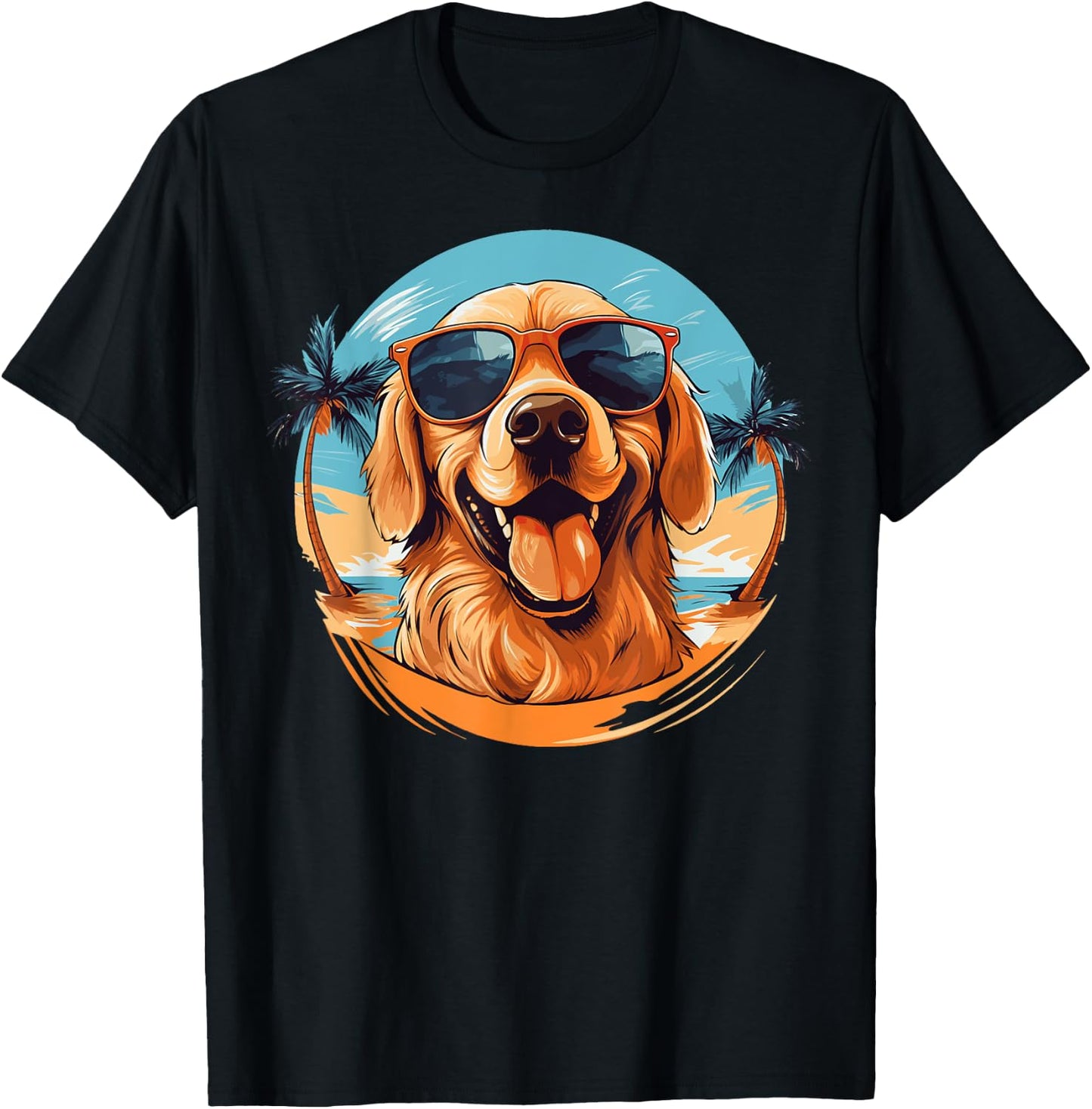 Golden Retriever for Kid Boys Girls Funny Dog Lover T-Shirt - T-Shirt | Black
