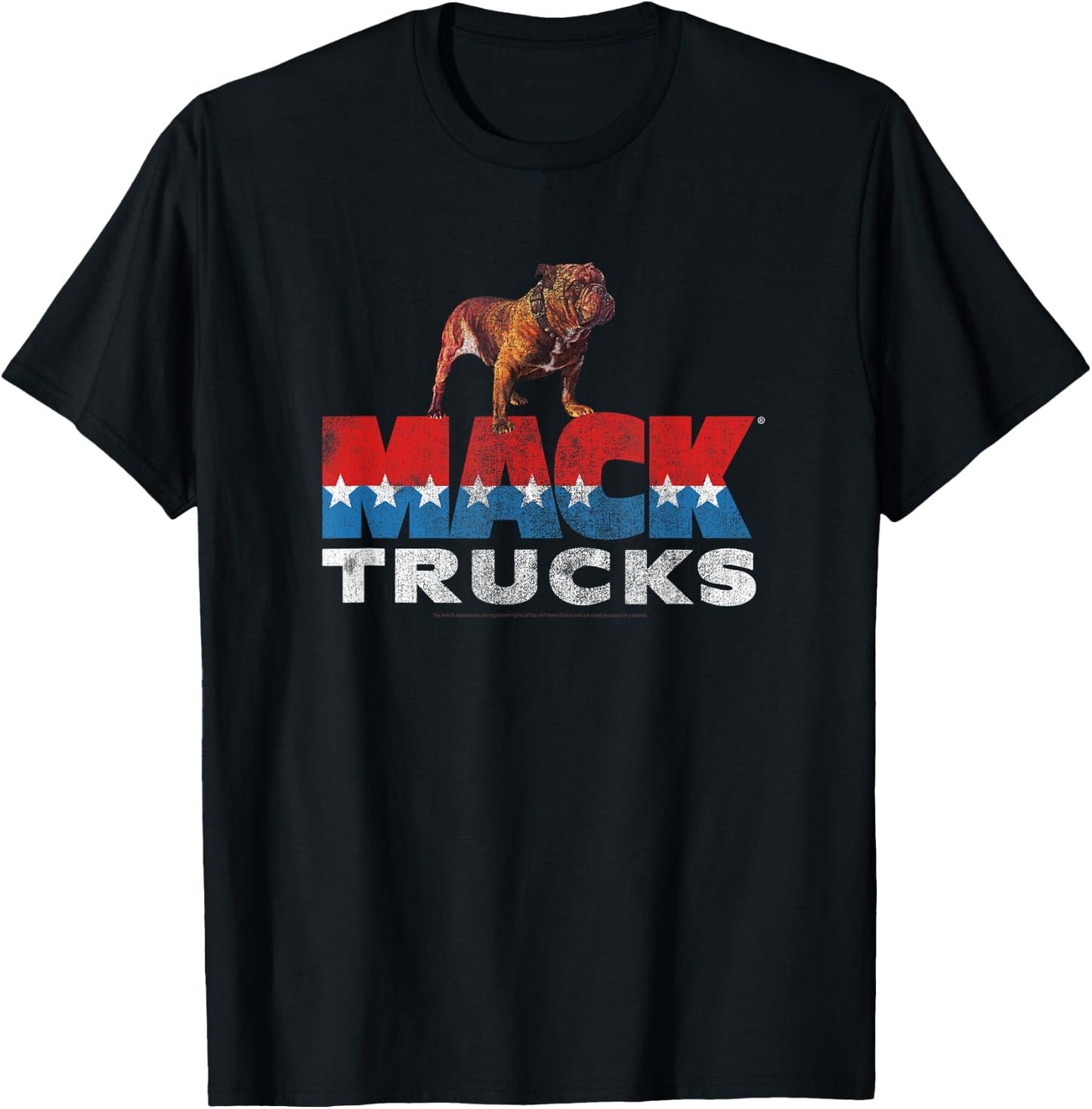 Mack Trucks Retro Mack Logo Distressed T-Shirt - T-Shirt | Black