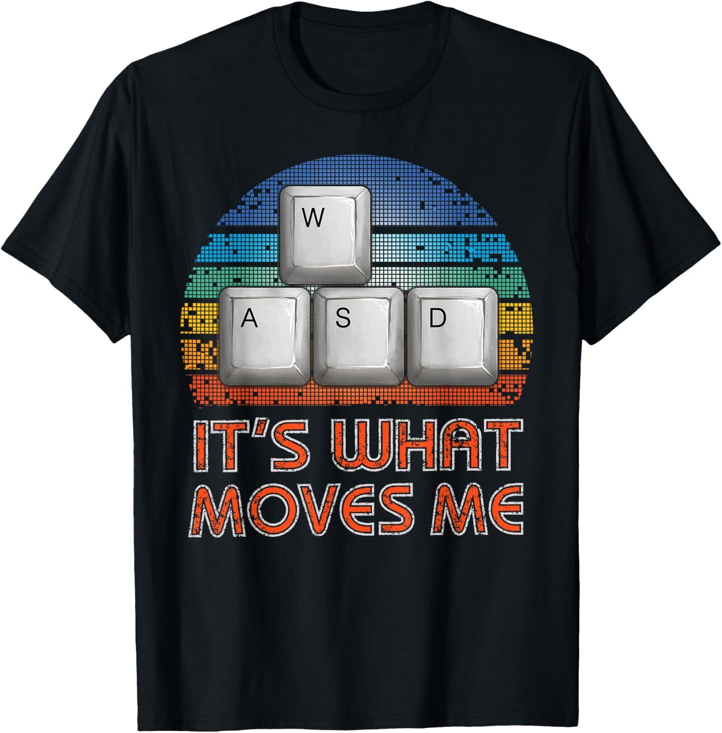 Vintage WASD PC Gamer - Classic Fit, Short Sleeve, Black - Gift & Boys T-Shirt - T-Shirt | Black