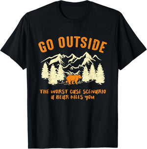 Outdoor Activities Hikers Nature Hiking Lovers Camping T-Shirt - T-Shirt | Black