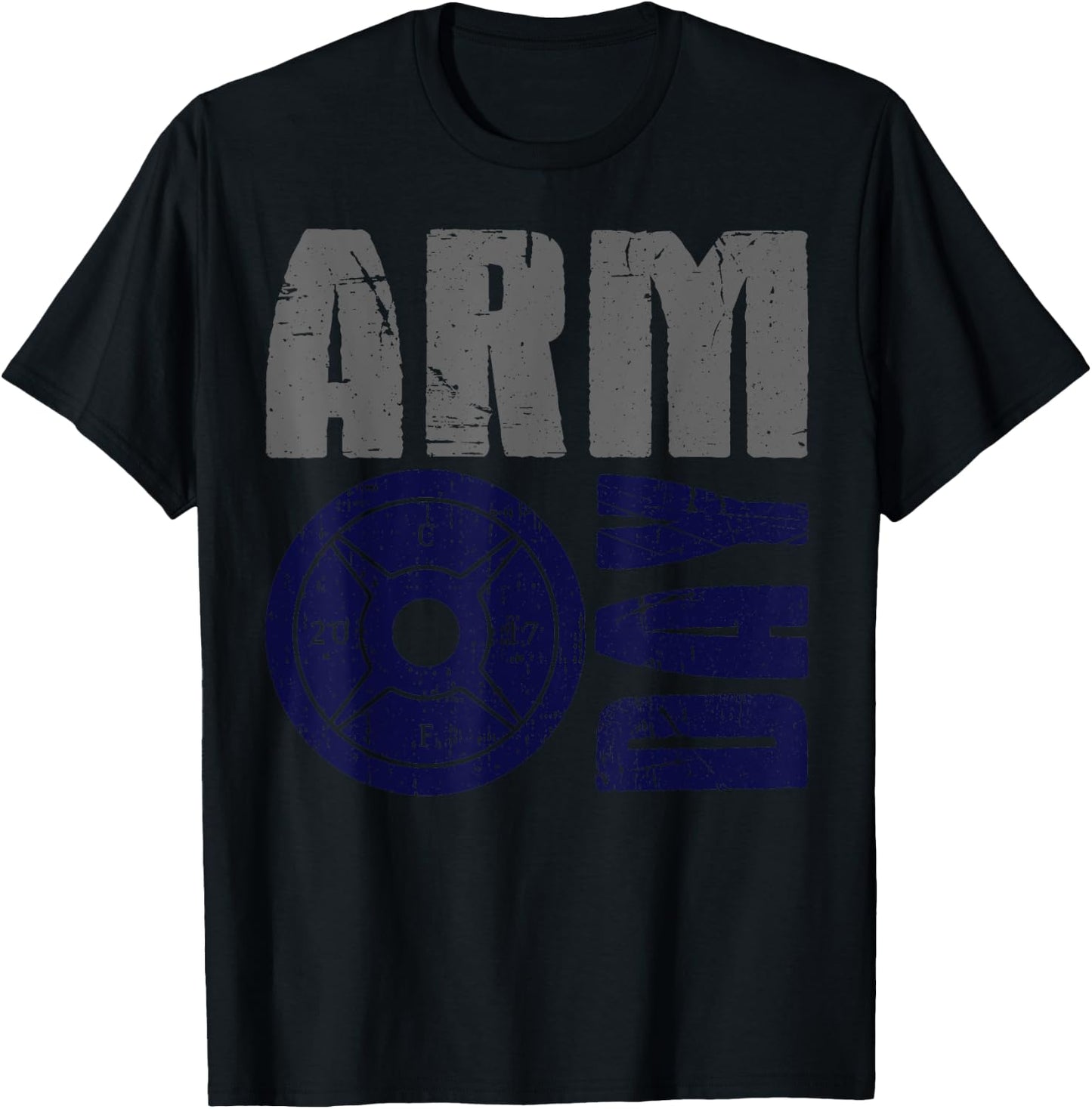 Arm Day Biceps and Triceps Gym Rat T-Shirt - T-Shirt | Black