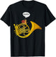 French Horn Player Snail Mama Musical French Hornist T-Shirt - T-Shirt | Black