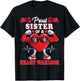Proud Sister of a Heart Warrior CHD Awareness T-Shirt - T-Shirt | Black