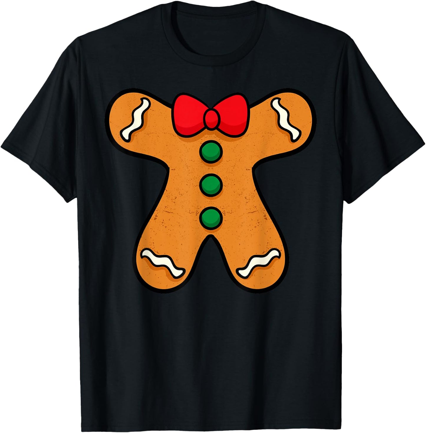 Gingerbread Man Body Costume for Halloween or Christmas T-Shirt - T-Shirt | Black