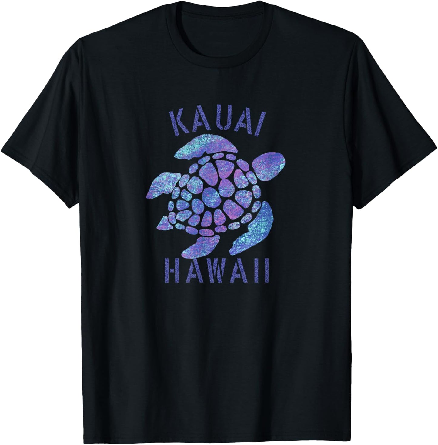 Kauai, Hawaii Beach Design / Tribal Turtle Gift T-Shirt - T-Shirt | Black