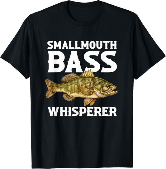 Smallmouth bass Whisperer, smallmouth bass T-Shirt - T-Shirt | Black