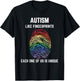 Autism Like Fingerprints We Are All Unique Acceptance T-Shirt - T-Shirt | Black