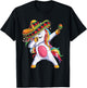 Dabbing Unicorn Cinco de Mayo Kids Girls Women Mexican gift T-Shirt - T-Shirt | Black