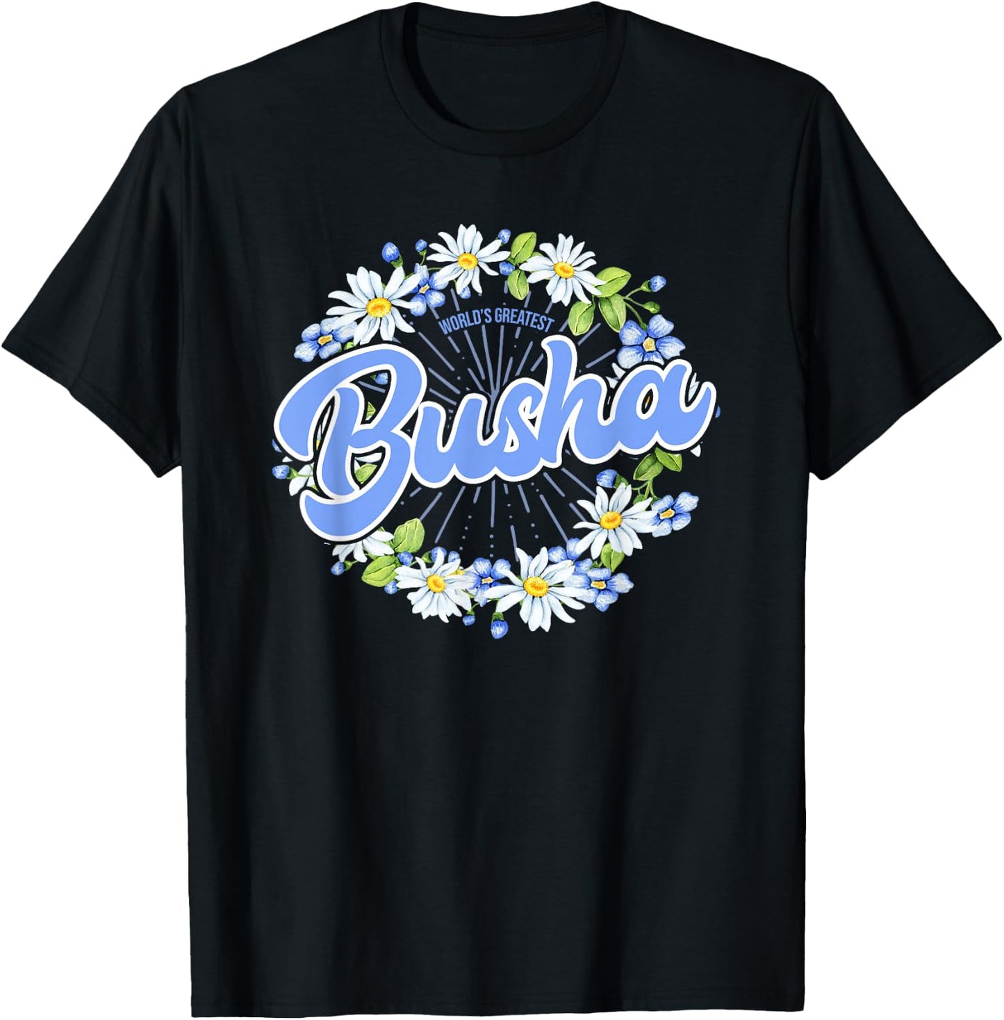 World's Greatest Busha - Gift Polish Grandma T-Shirt - T-Shirt | Black