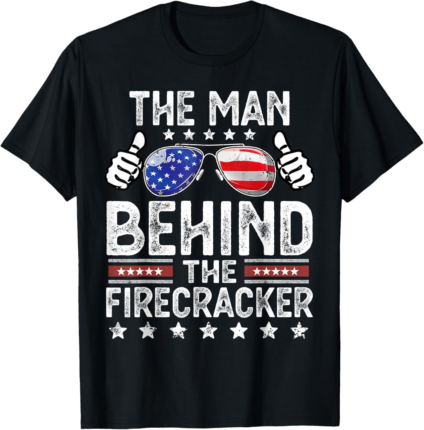 The Man Behind the Firecracker 4th of July Men's Pregnancy T-Shirt - T-Shirt | Black