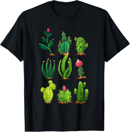Plant Enthusiast Planting Gardener Gifts Cactus Plants , -Adults, Black, Short Sleeve, , Small T-Shirt - T-Shirt | Black