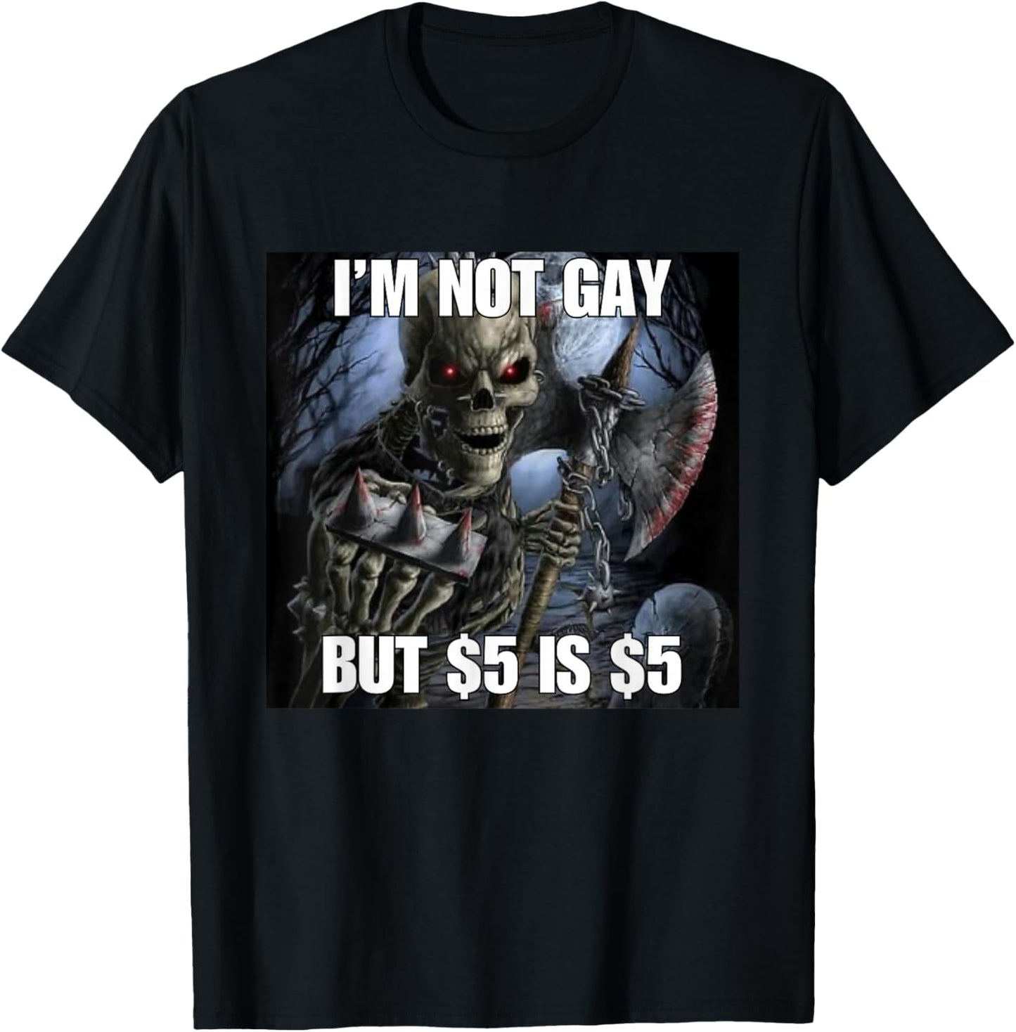 Homosexual Tendencies Gay Funny Cringe Hard Skeleton Meme T-Shirt - T-Shirt | Black