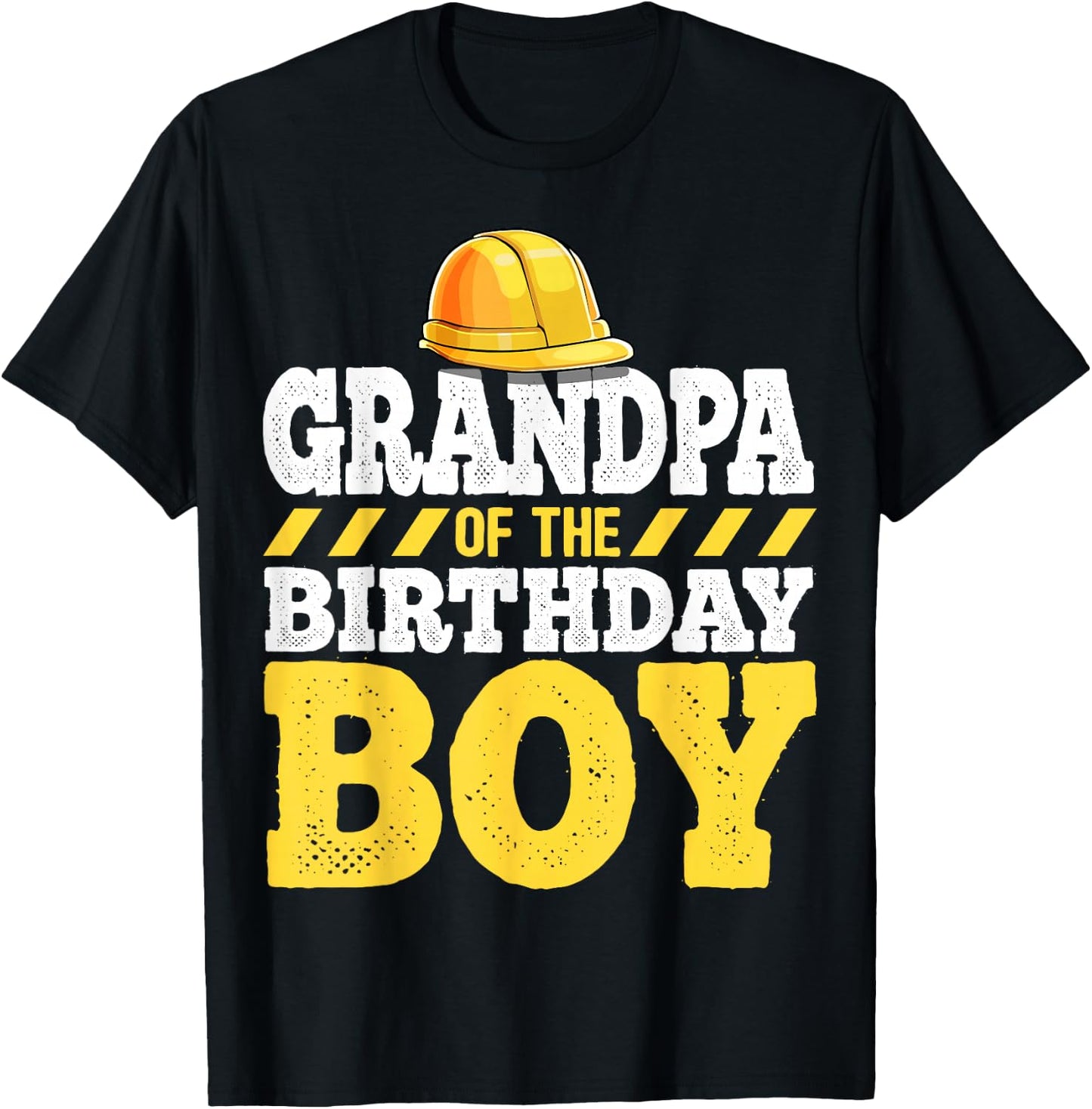 Grandpa of the Birthday Boy Construction Birthday Party T-Shirt - T-Shirt | Black