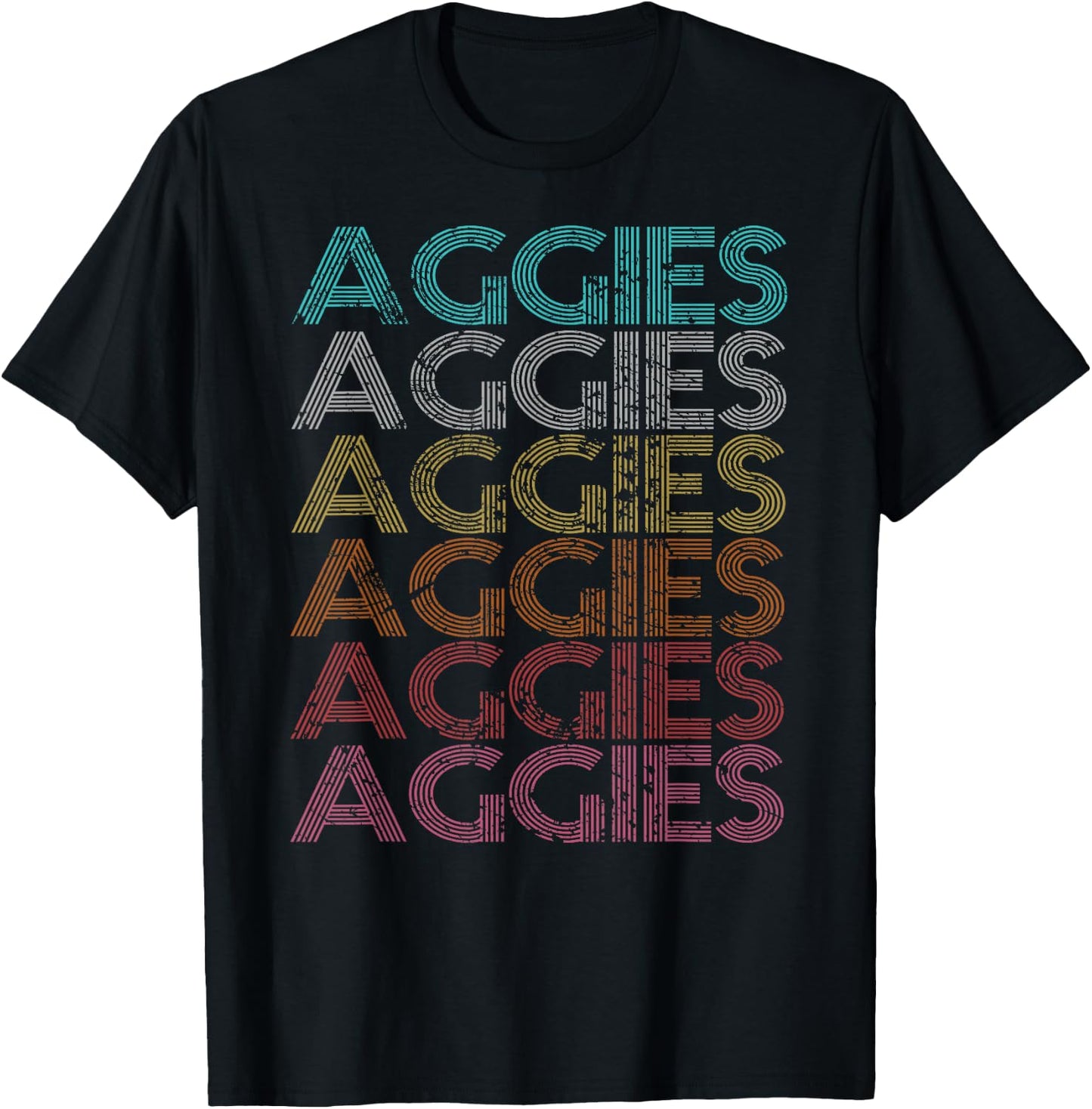 Retro Vintage Aggies T-Shirt - T-Shirt | Black