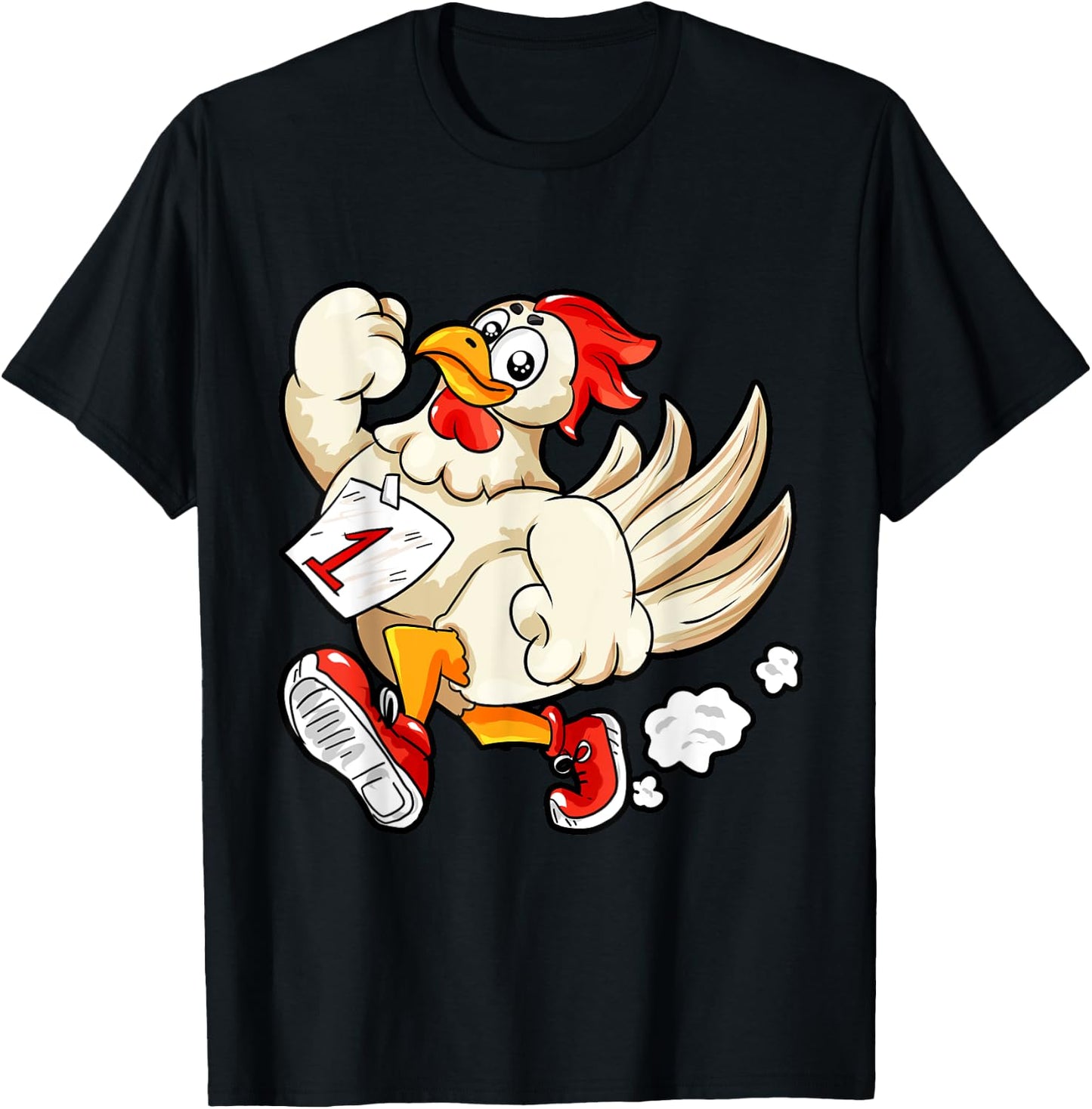 Marathon runner | running chicken motivation sport humor T-Shirt - T-Shirt | Black