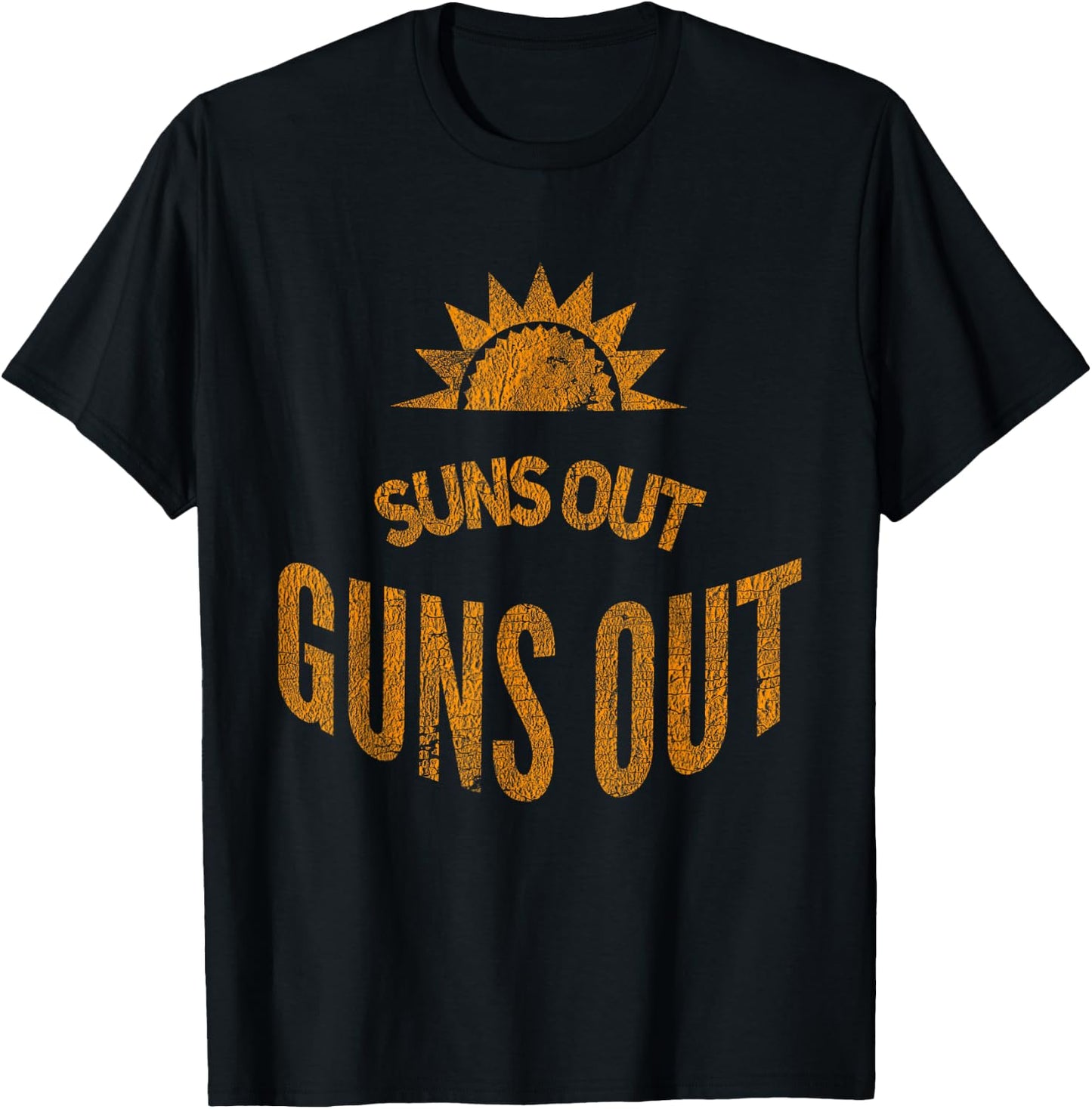 Suns Out Guns Out Workout Funny Gym Muscle Exercise Sunsout T-Shirt - T-Shirt | Black