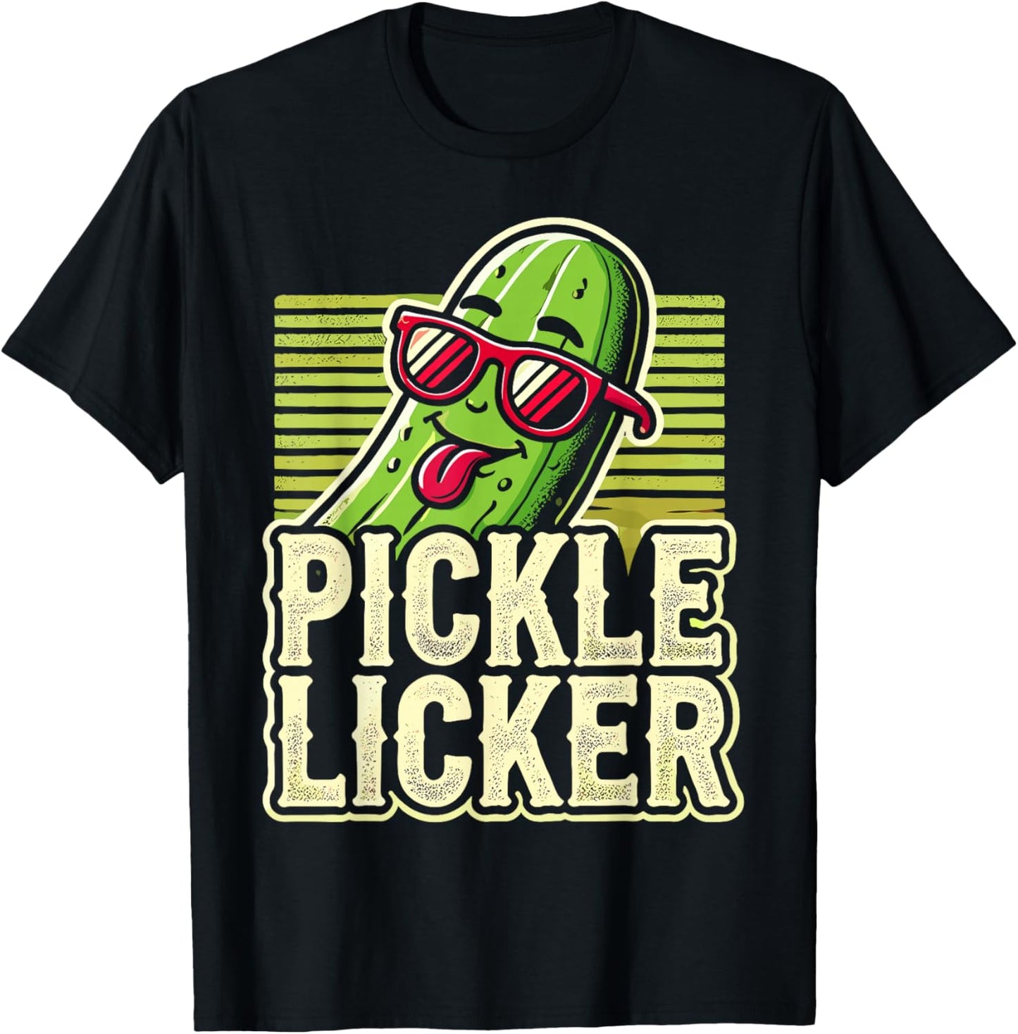Pickle Licker Humorous Pickle Themed Apparel T-Shirt - T-Shirt | Black
