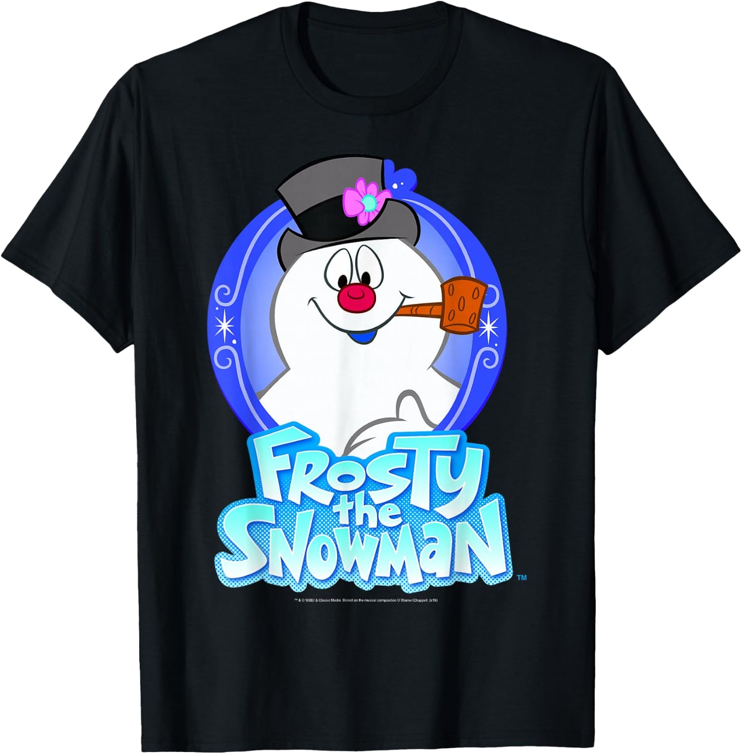 Frosty The Snowman Portrait Logo T-Shirt - T-Shirt | Black