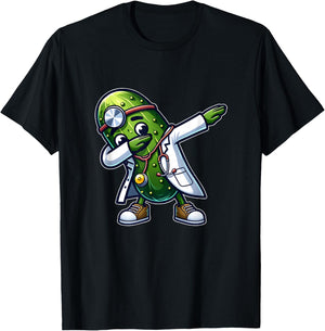 Dabbing Pickle Fun Medical Doctor T-Shirt - T-Shirt | Black