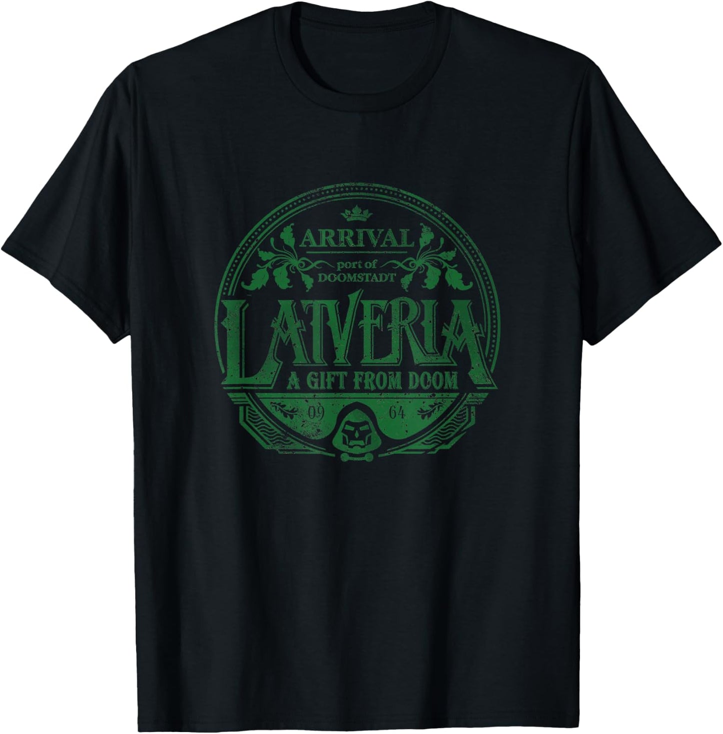Marvel Avengers Classic Latveria Port of Doomstadt Vintage T-Shirt - T-Shirt | Black