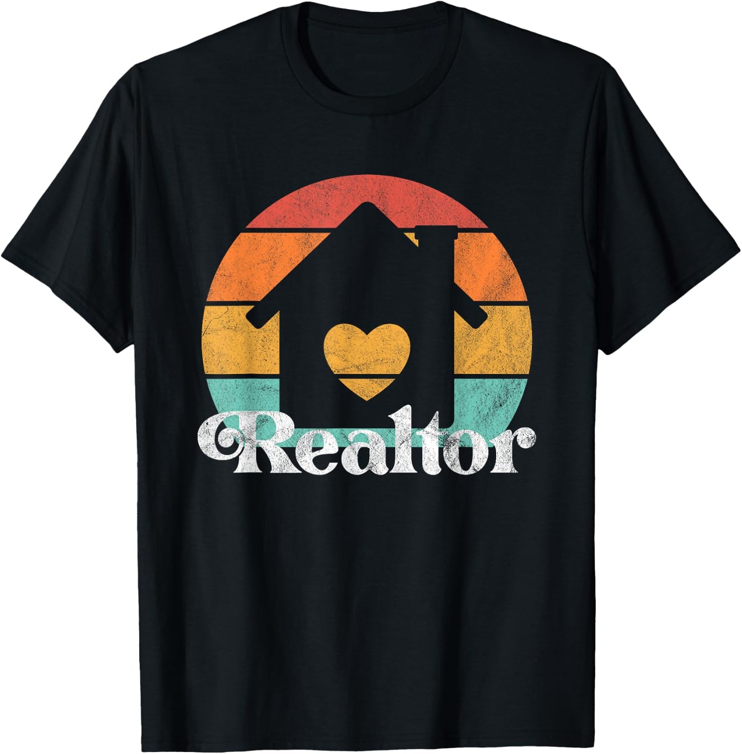 Real Estate or Realtor Retro Vintage T-Shirt - T-Shirt | Black