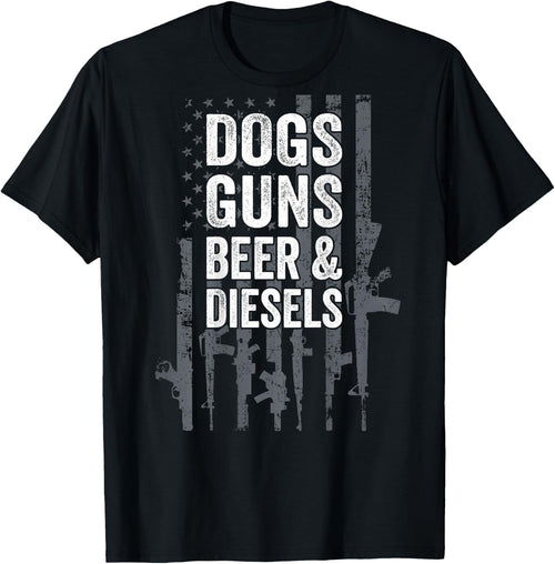 DOGS GUNS BEER & DIESELS - Diesel Truck Mechanic - ON BACK