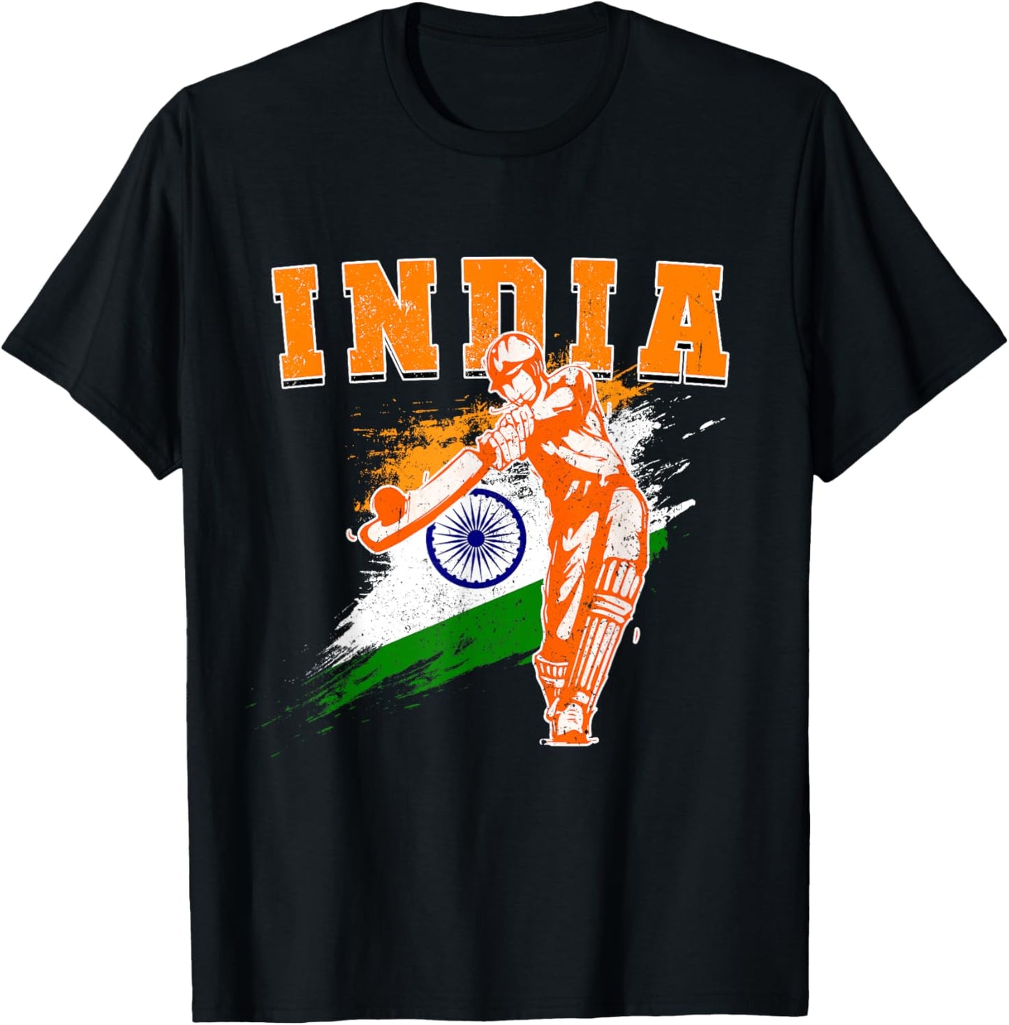 India Cricket Supporters Jersey | Bharath Cricket Fans T-Shirt - T-Shirt | Black