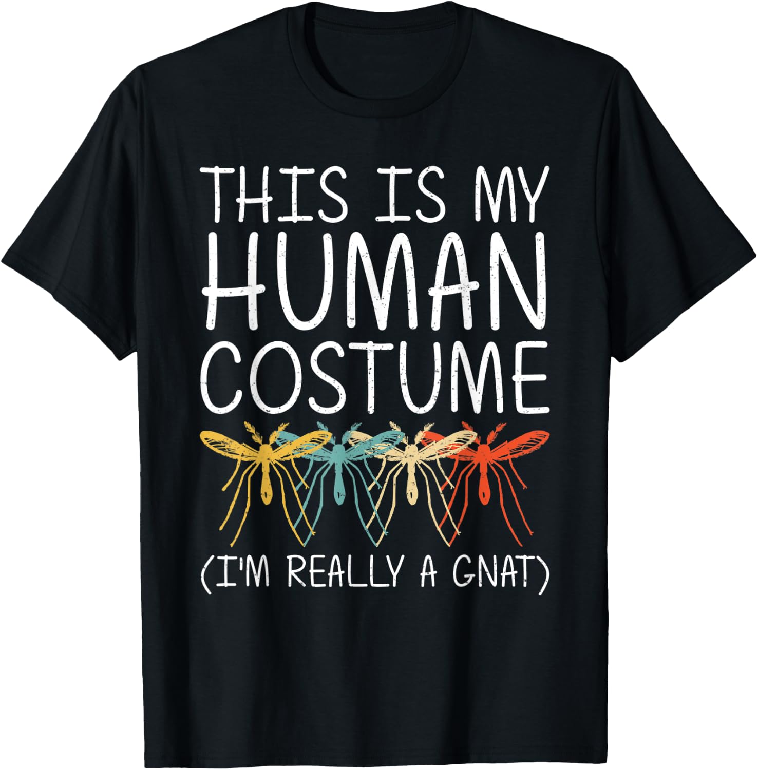 Gnat Halloween Human Costume Dipterid Midge Easy DIY Gift T-Shirt - T-Shirt | Black