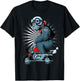 Monkey Bike Gorilla Cartoon Motorbike Design T-Shirt - T-Shirt | Black