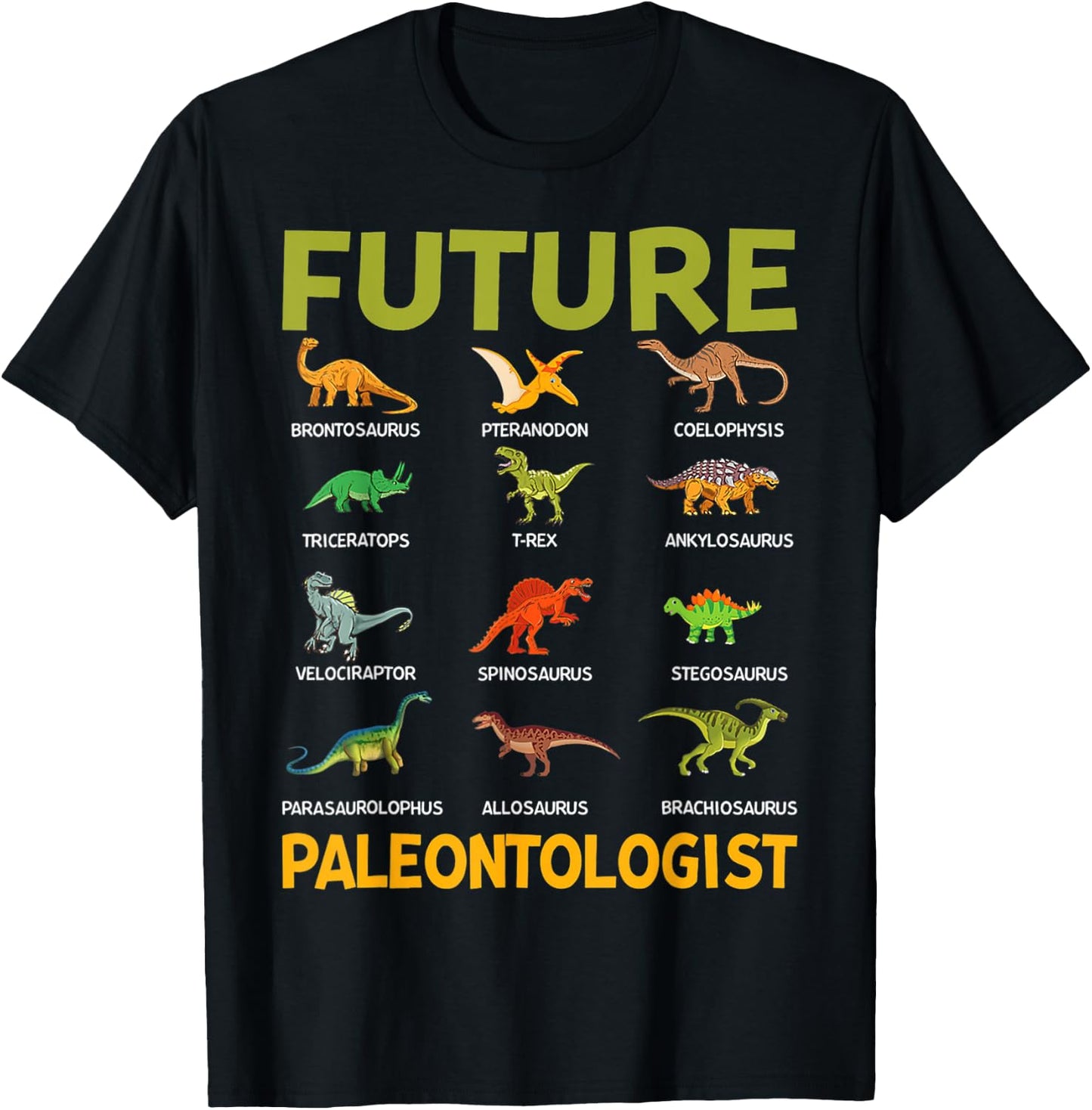Future Paleontologist Dinosaurs Lover Shirts Boys And Girls T-Shirt - T-Shirt | Black