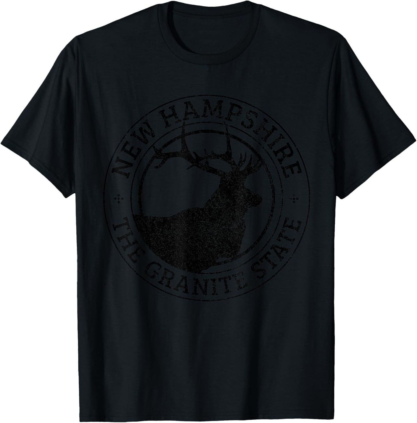 New Hampshire Granite State Moose Hunting Hunter Souvenir T-Shirt - T-Shirt | Black