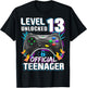 Level 13 Unlocked Official Teenager Video Game 13th Birthday T-Shirt - T-Shirt | Black
