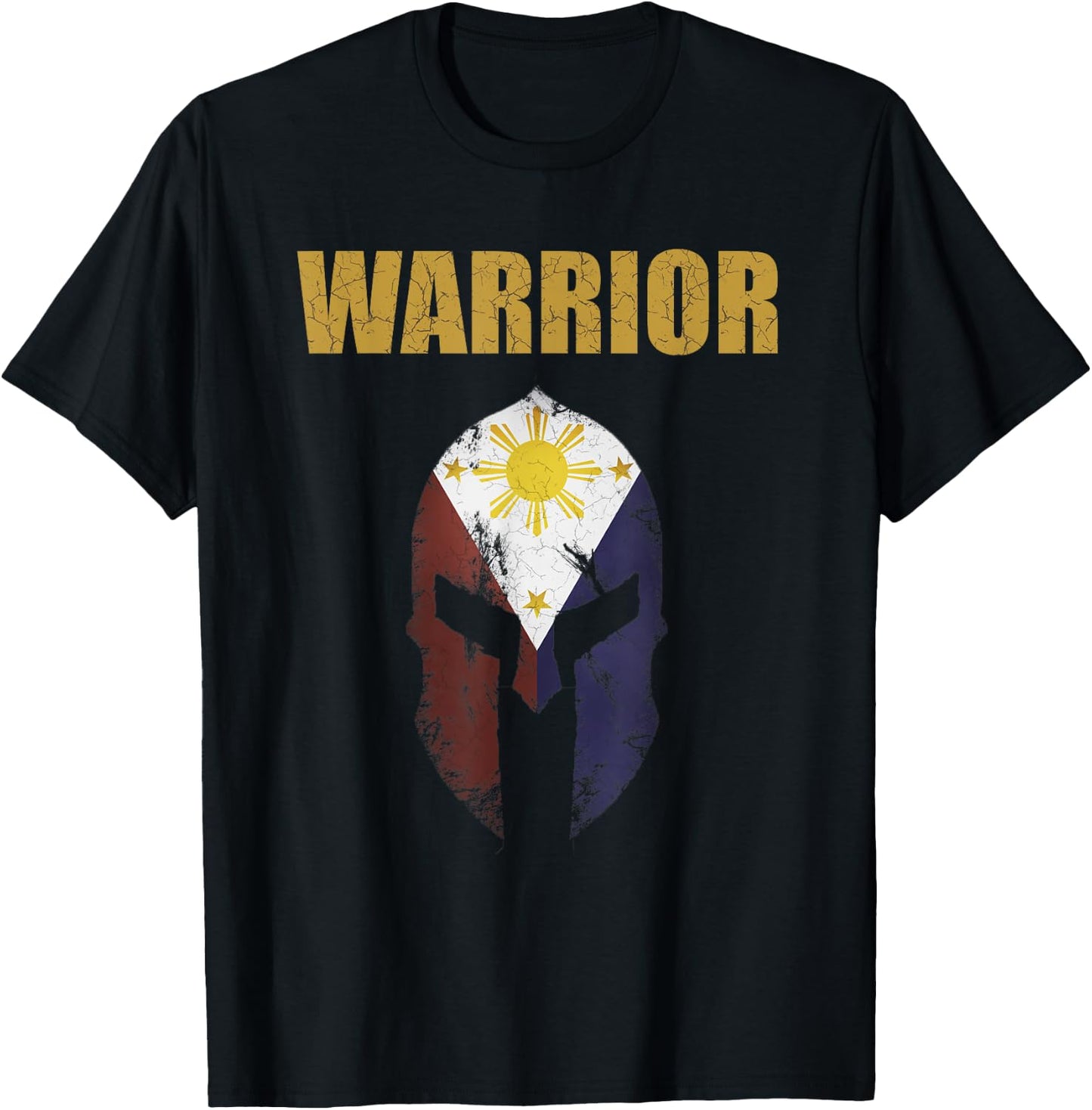 Vintage Motivational Workout Shirt-Filipino Spartan Warrior T-Shirt - T-Shirt | Black