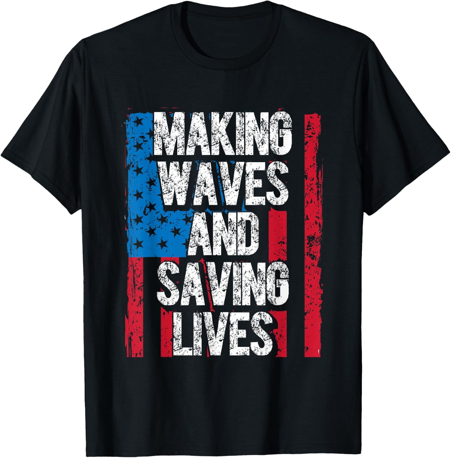 Semper Paratus Long Blue Line US Coast Guard Dad Mom T-Shirt - T-Shirt | Black