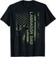 USA Camo Flag Proud Labrador Retriever Dad Lab Silhouette T-Shirt - T-Shirt | Black