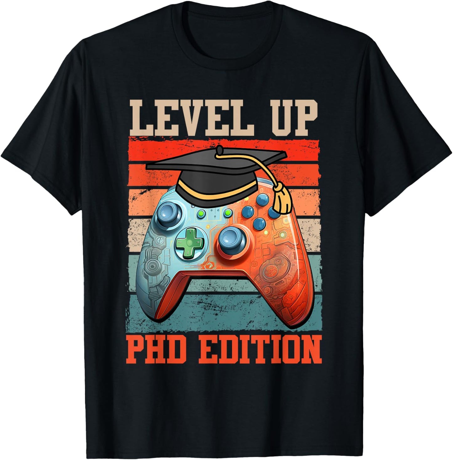 Doctoral Thesis Passed Leveled Up Ph.D Edition Gamer T-Shirt - T-Shirt | Black